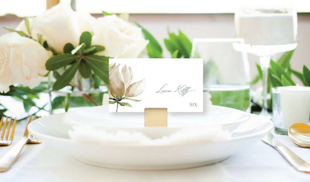Elegant Minimalist Wedding Place Cards